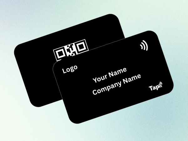 Premium Black NFC Digital Business Card Custom